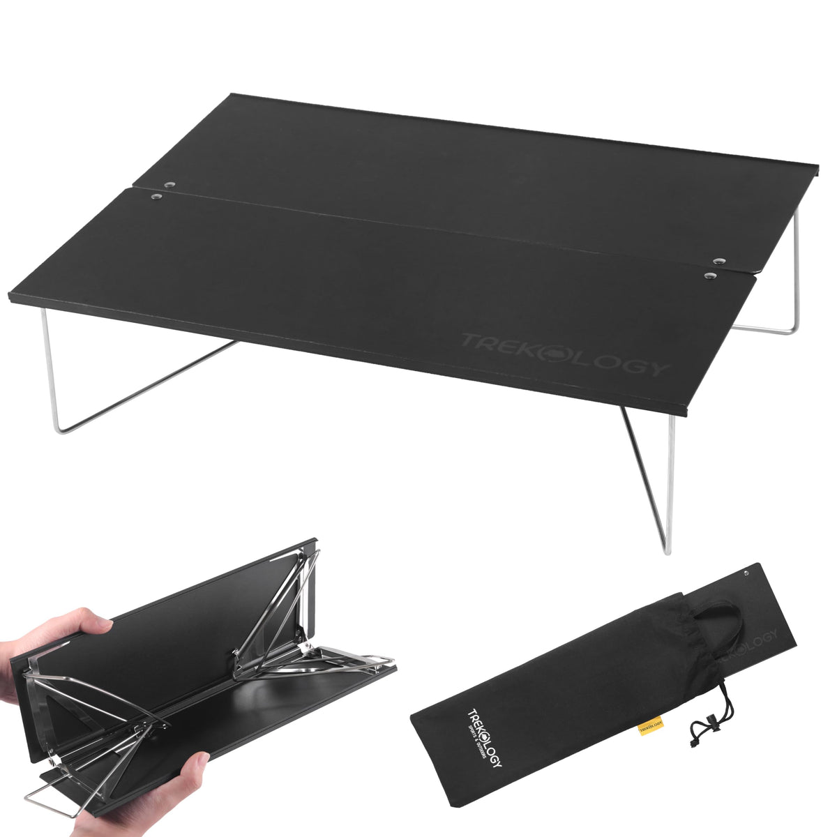 Compact Mini Camping Table Folding Black E949
