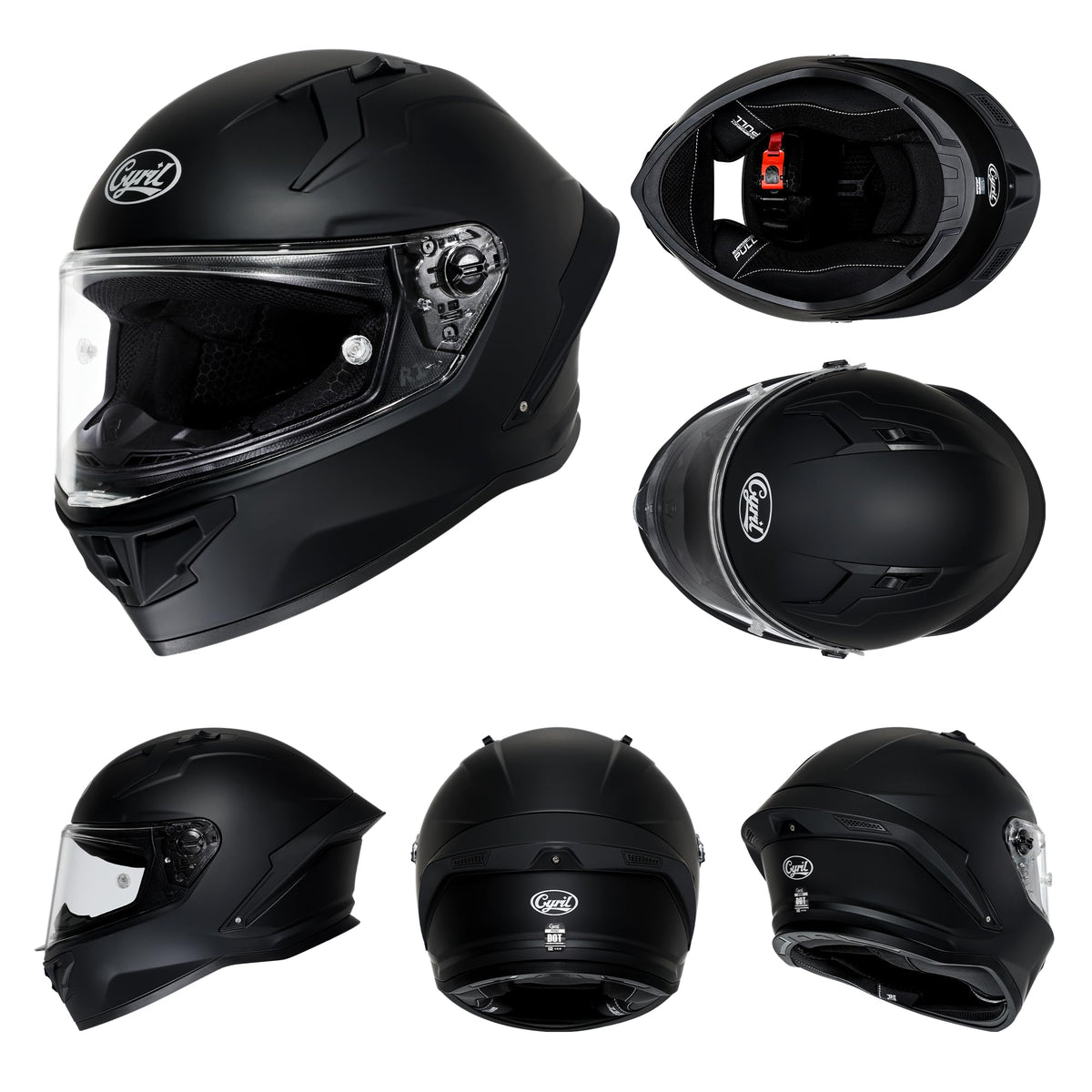 Full Face Motorcycle Helmet DOT Approved C838