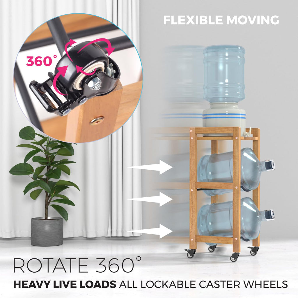 5 Gallon Water Jug Holder with Wheels Q81509
