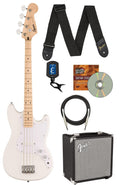 Arctic White Bass Guitar with Amplifier and Cable P5241