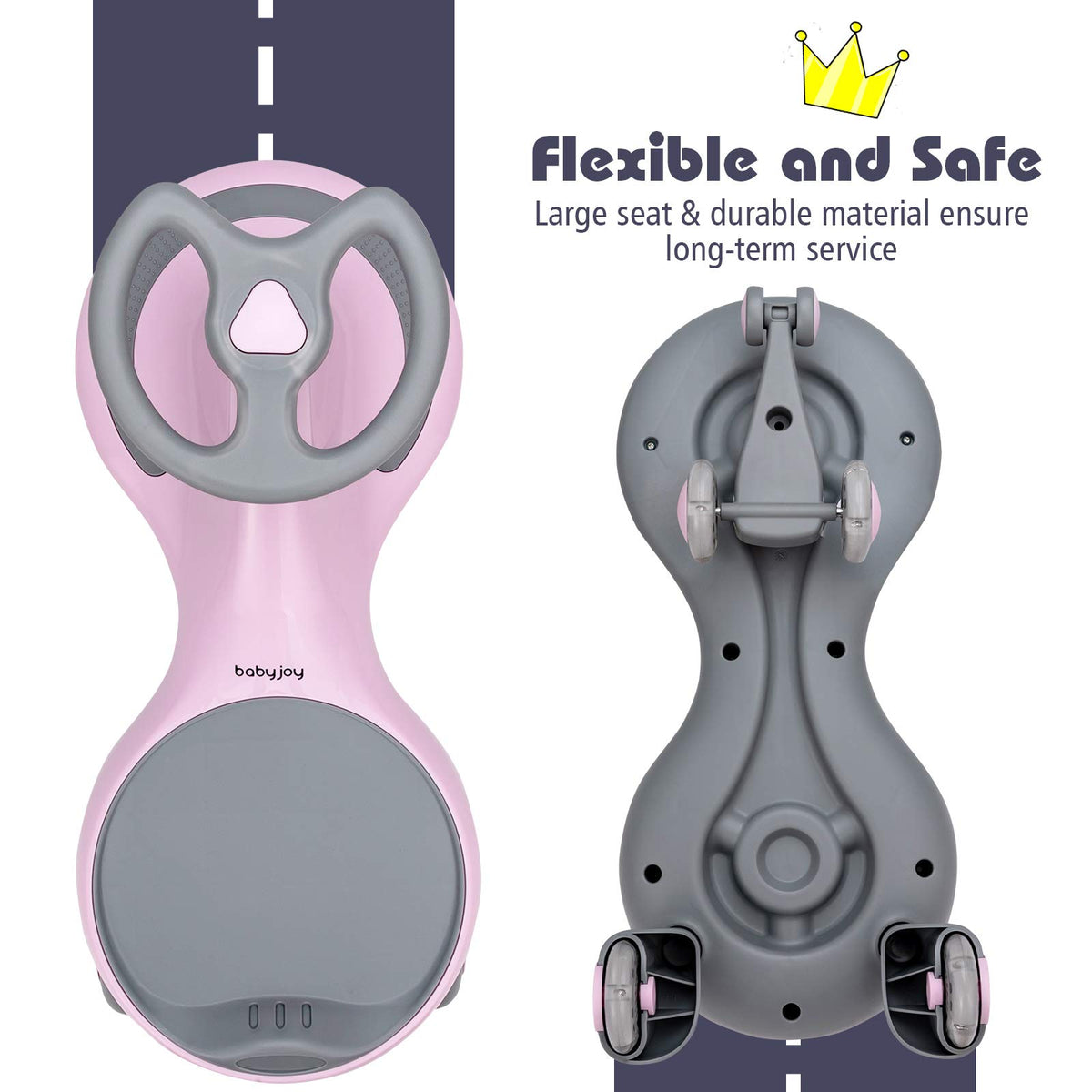 Pink Wiggle Car with LED Flashing Wheels C874