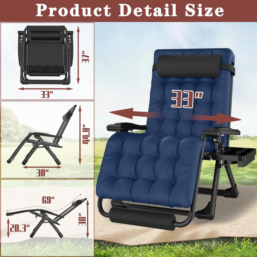 Oversized Zero Gravity Chair with Carry Bag W348