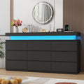 Black 9 Drawer Dresser with Power Outlet B278