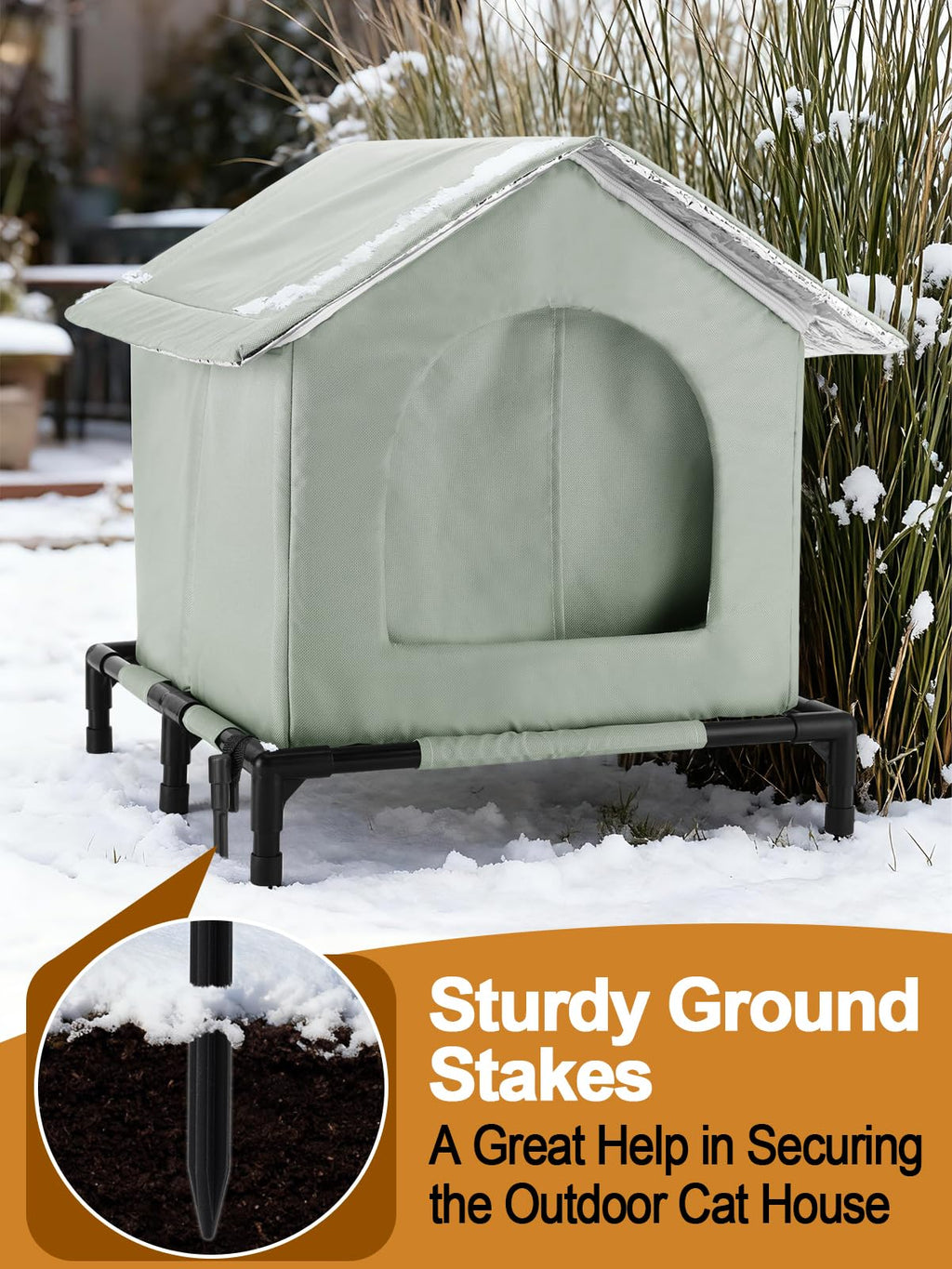 Weatherproof Outdoor Cat House C22255