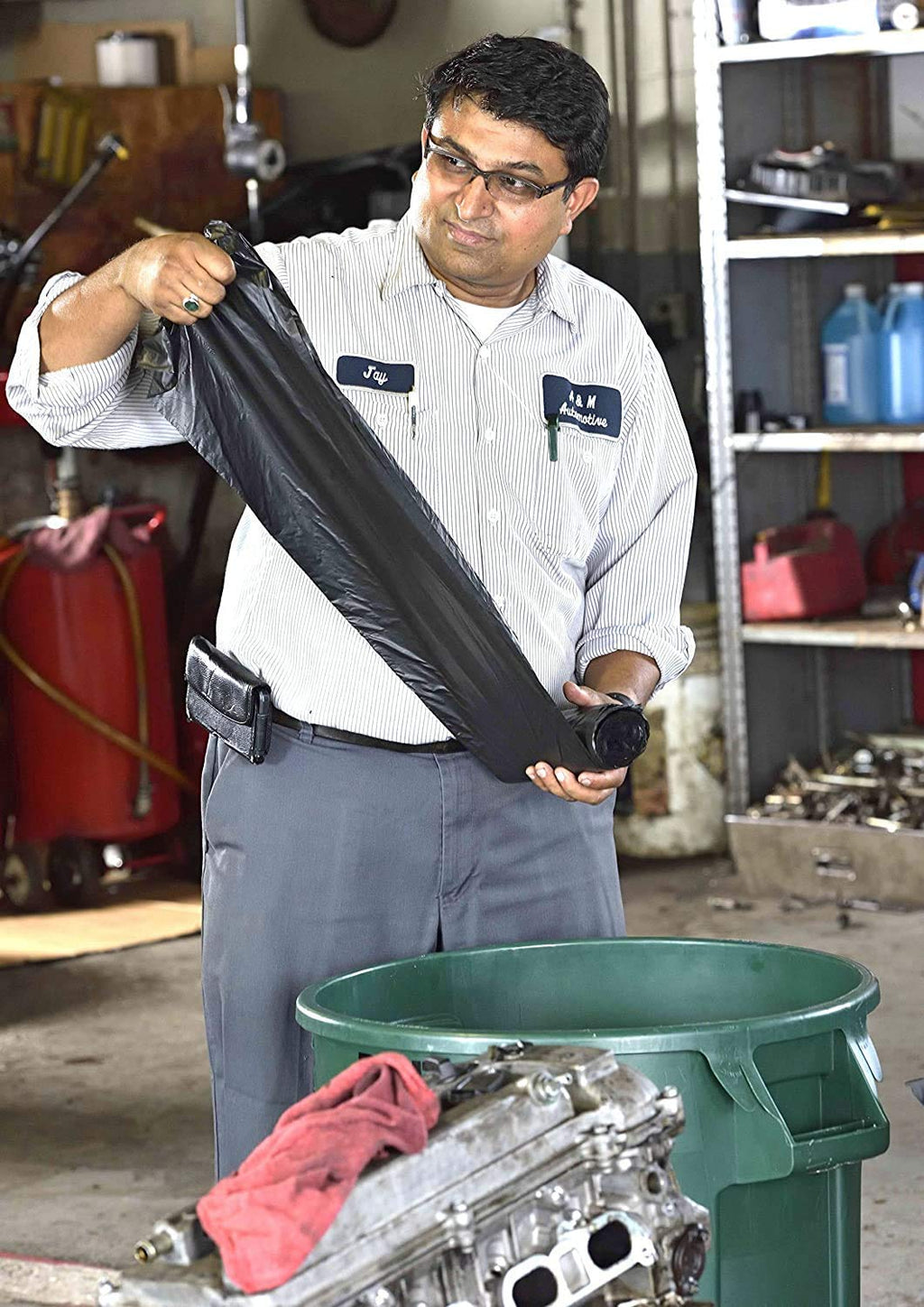 40-45 Gallon Black Heavy Duty Trash Bags Pack of 100 U946