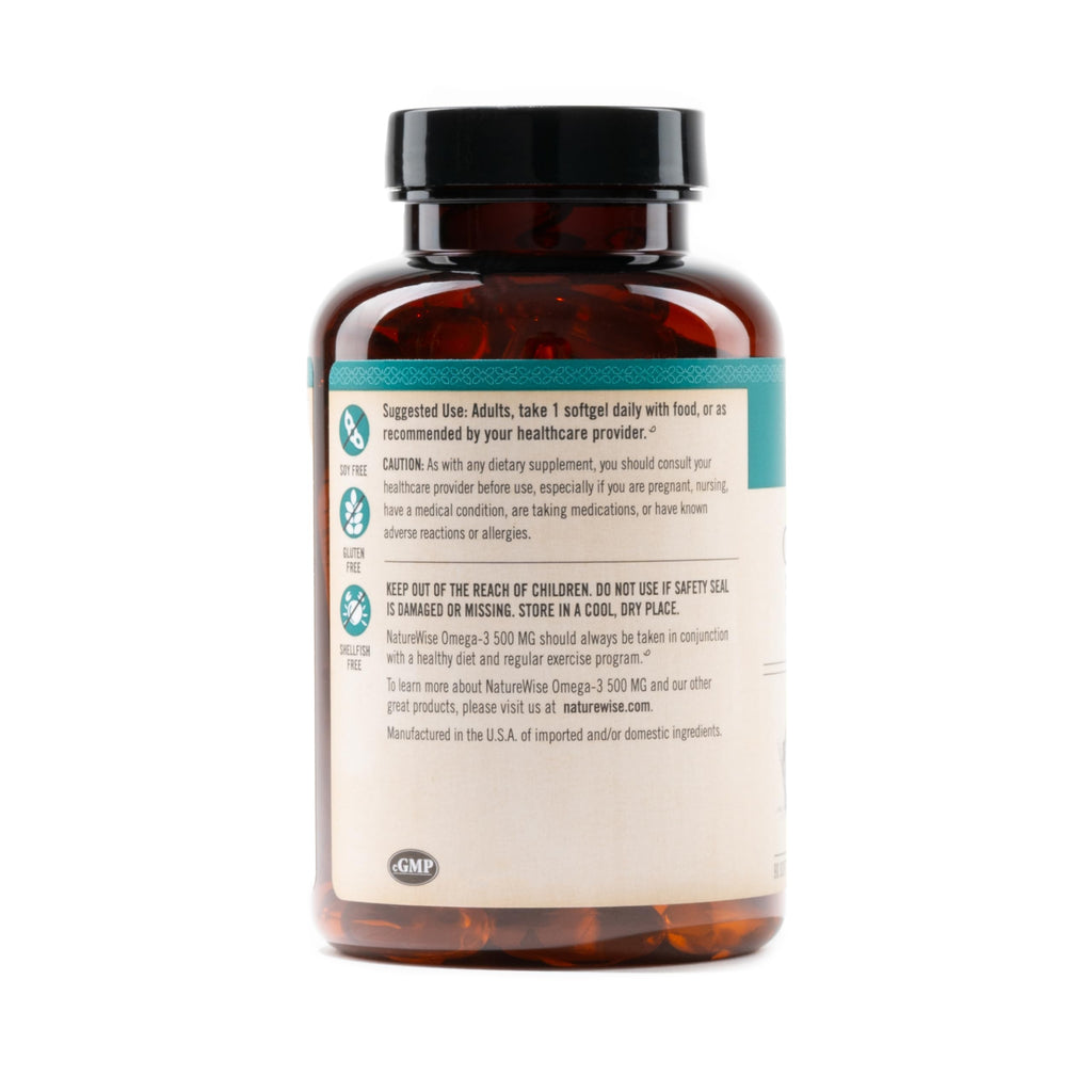 Omega 3 Fish Oil 500 mg EPA & DHA 90 Softgels U752