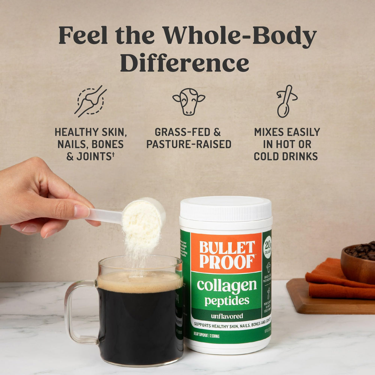 Unflavored Collagen Peptides Powder 8.5 Ounces K52097