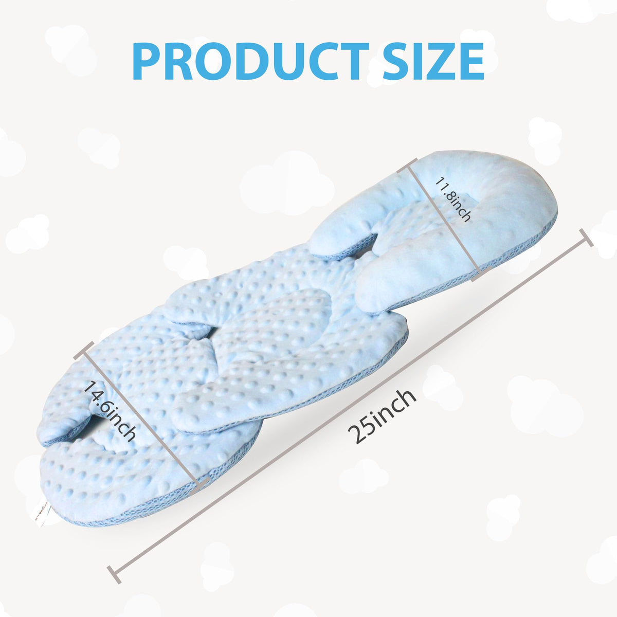 Infant Carseat Insert 2-in-1 Reversible Support Pad G3238