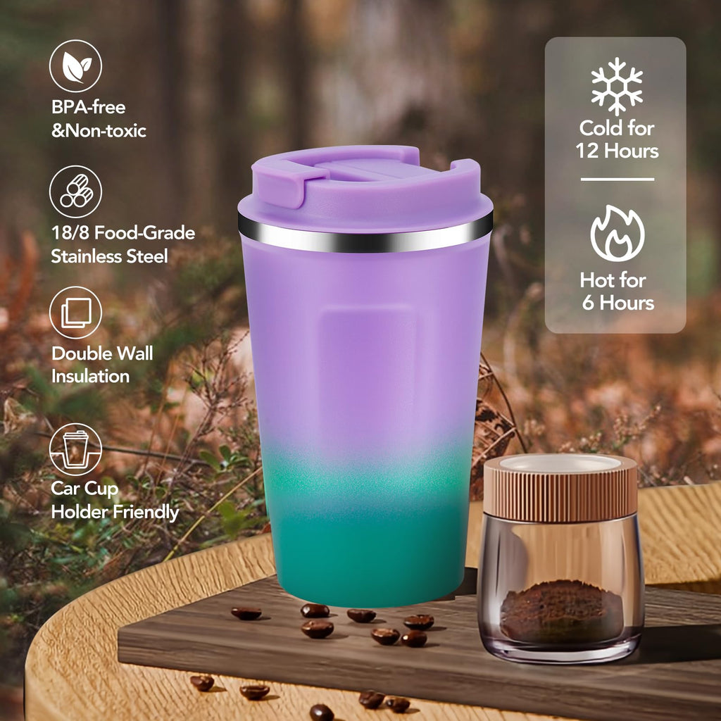 12 oz Insulated Stainless Steel Travel Coffee Mug 2 Pack C22045