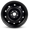 16x6.5 in Steel Wheel Rim 5 Lug 100mm 55mm Offset 56.1mm CB Powder-Coated Black C252