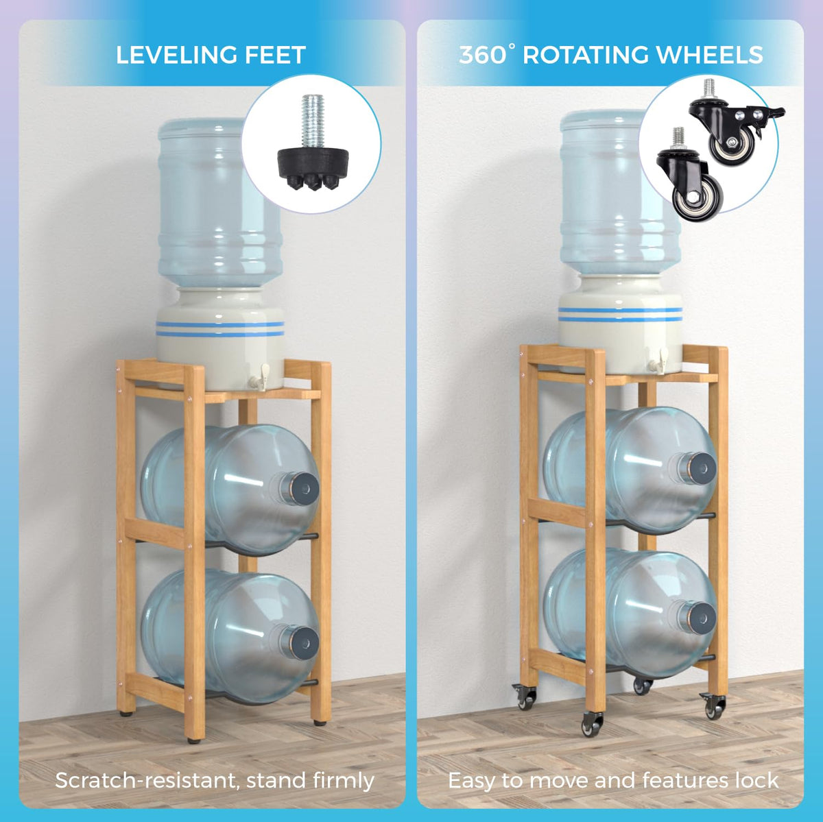 5 Gallon Water Jug Holder with Wheels Q81509