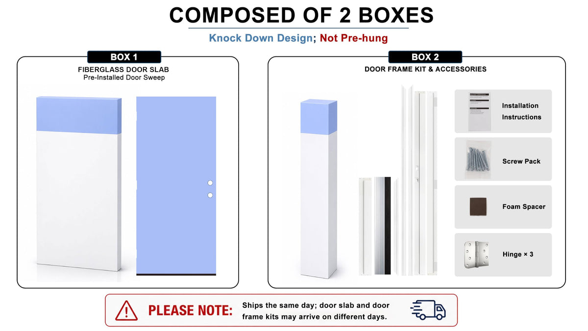 Fiberglass Door with Frosted Glass W627