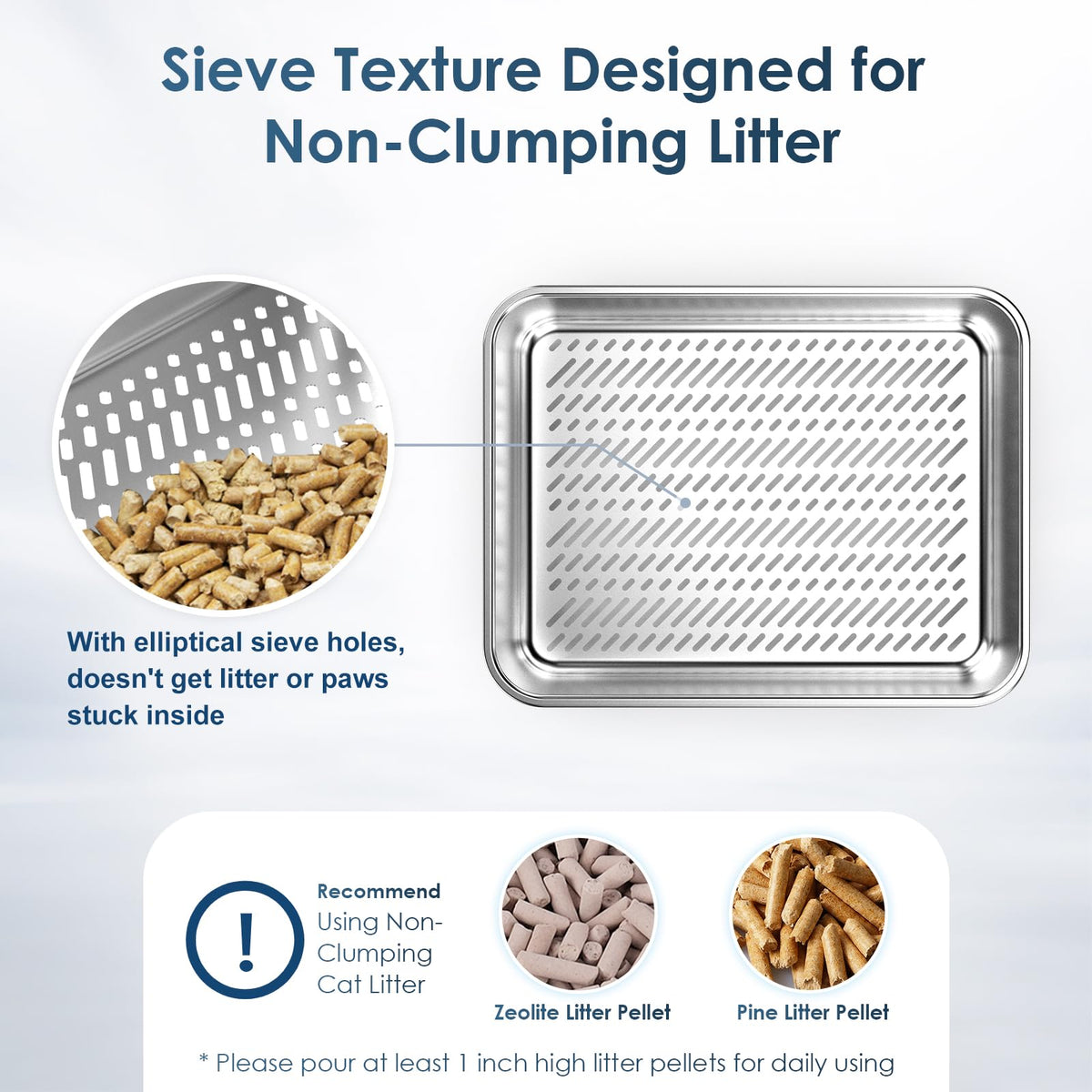 Enclosed Stainless Steel Sifting Litter Box C8744