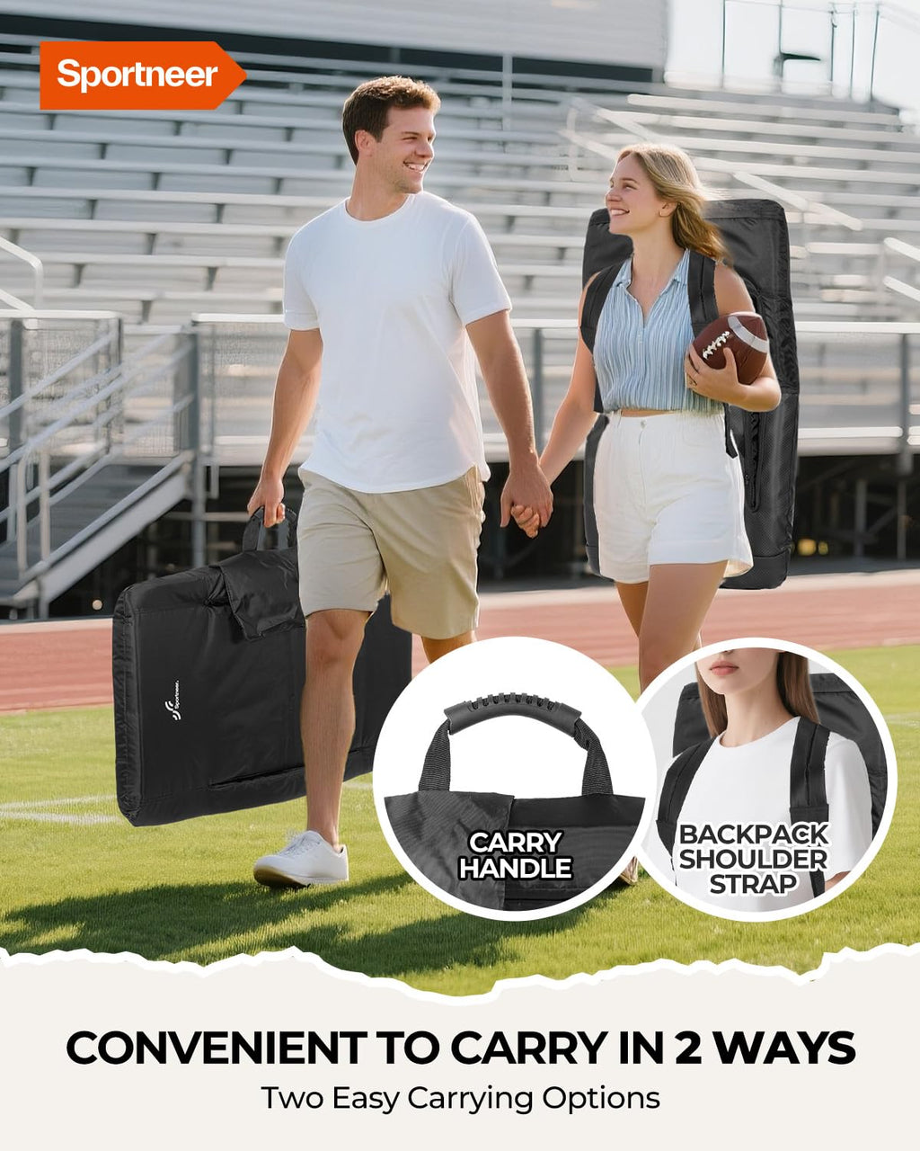 Stadium Seats with Back Support 2.5'' Thick Cushion 6 Adjustable Angle Bleacher Seat with Armrest W689