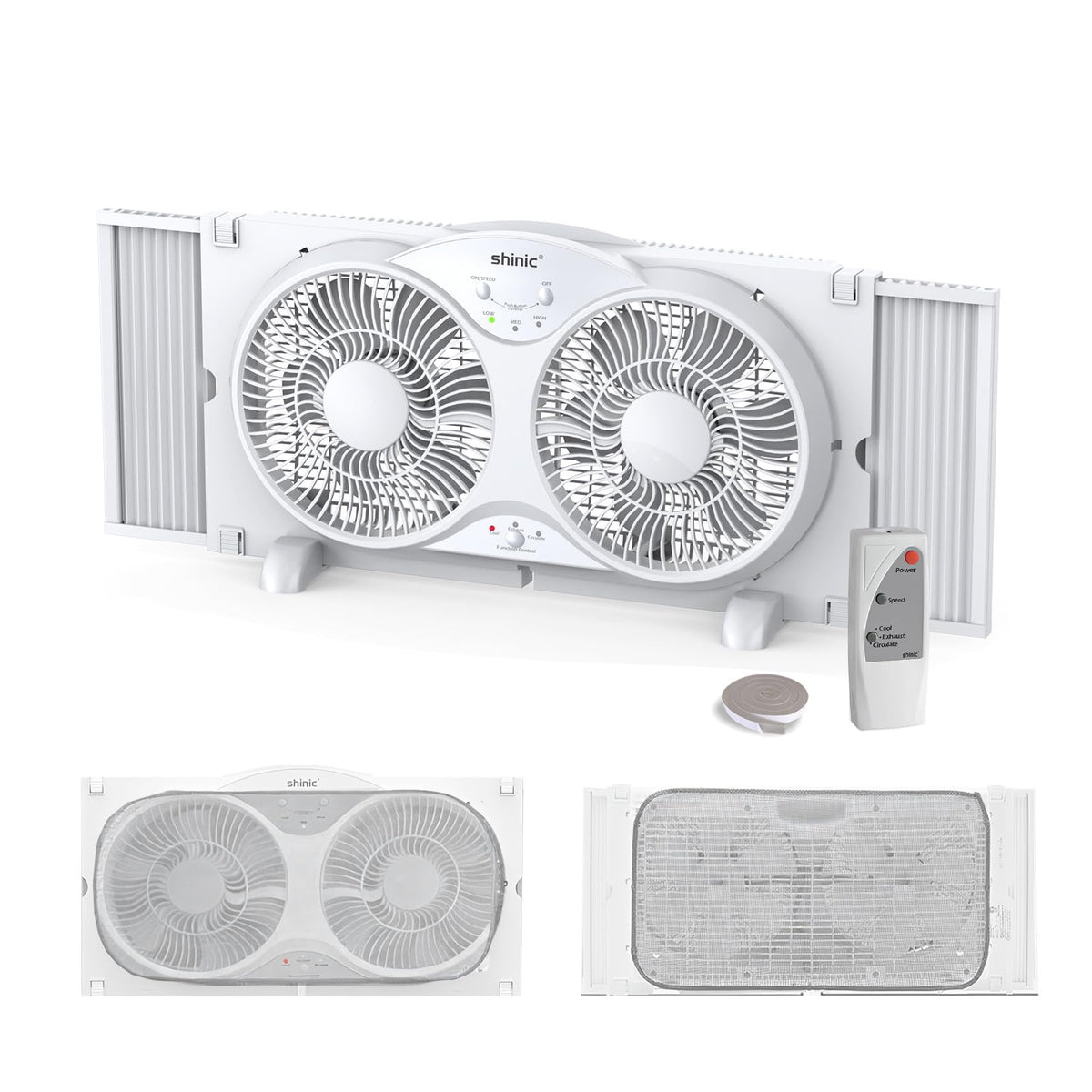 9" Twin Window Fan with Remote T32889