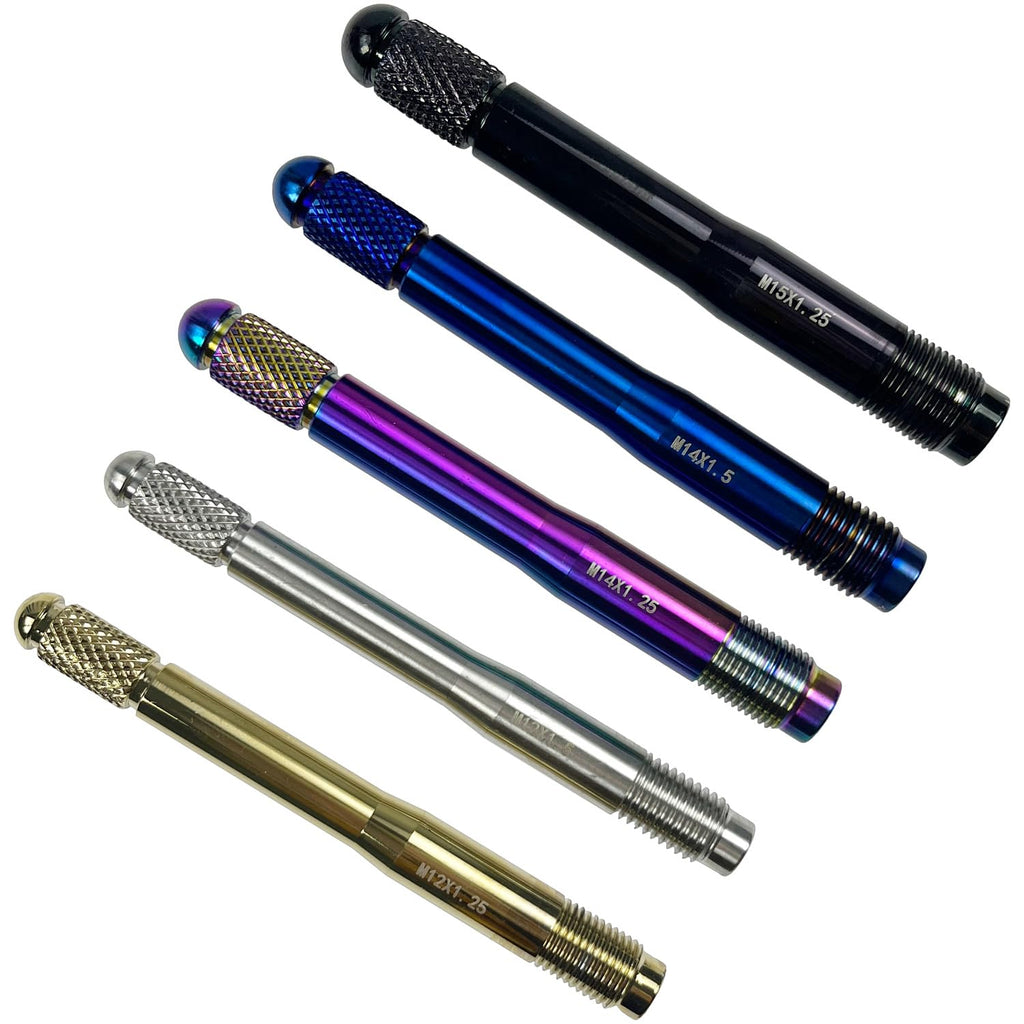 10PC Alloy Steel Wheel Alignment Pins Kit M12x1.5/1.25/M14x1.5/1.25/M15*1.25 Lug Bolt Guide Tool V632513