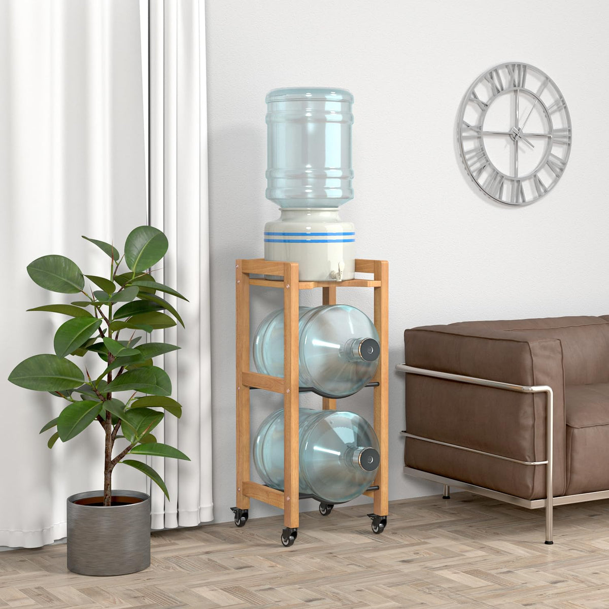 5 Gallon Water Jug Holder with Wheels Q81509