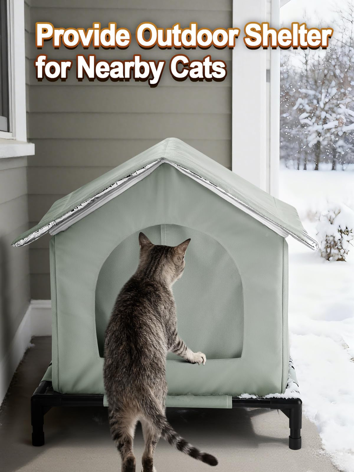 Weatherproof Outdoor Cat House C22255