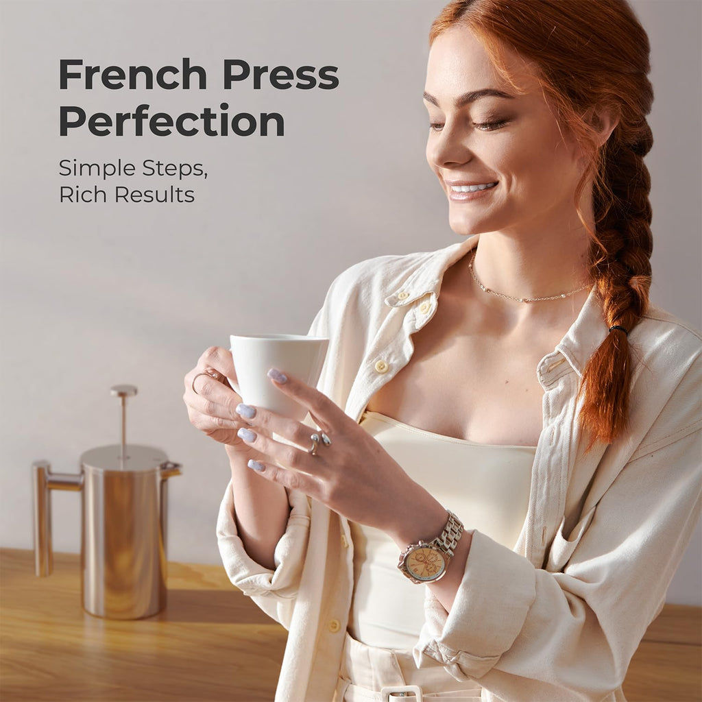 20oz Stainless Steel French Press Coffee Maker O27563