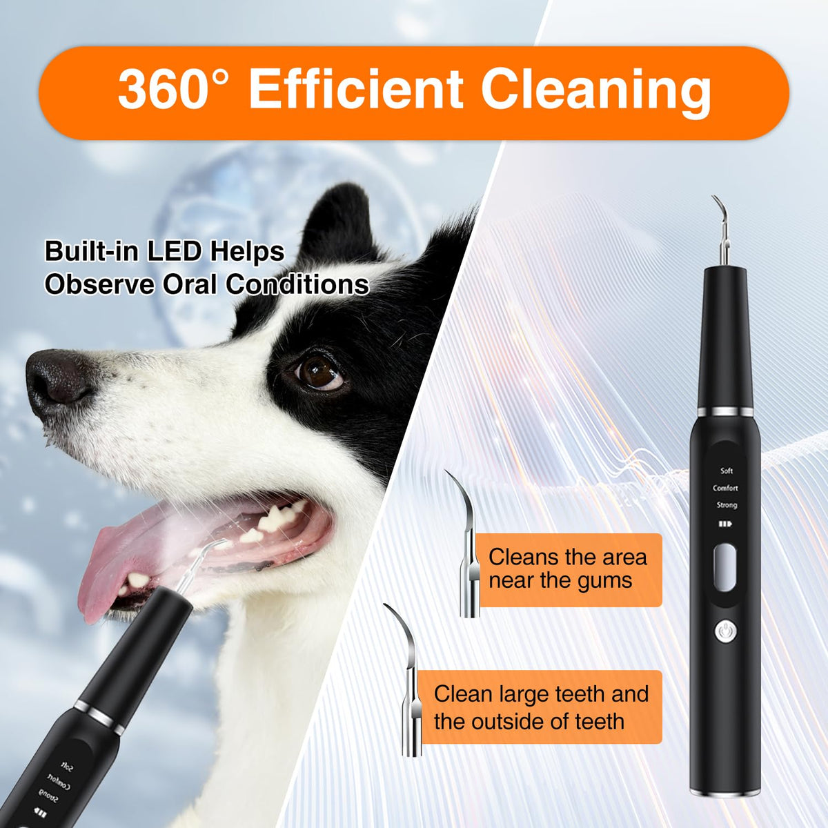 Ultrasonic Dog Plaque Remover with LED Light Y908