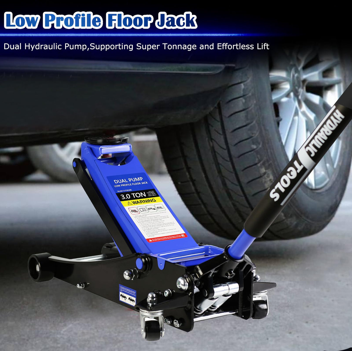 3 Ton Low Profile Hydraulic Steel Floor Jack P109033