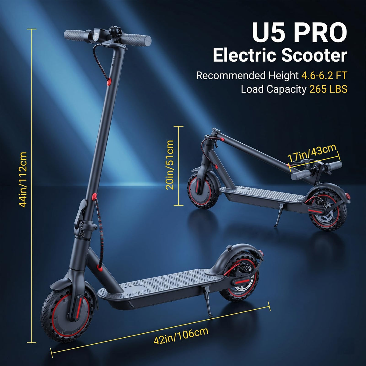 Electric Scooter with 350W/500W Motor, 8.5" Solid Tires, Foldable N2753