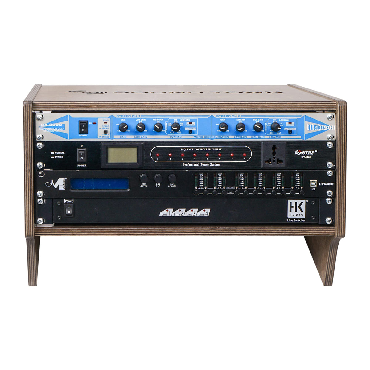 4U Angled Desktop Studio Rack with Baltic Birch Plywood T640946