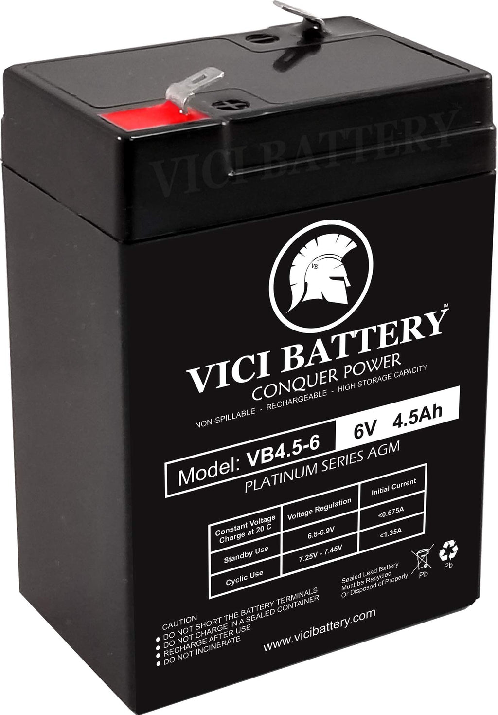 6V 4.5 Amp Rechargeable Battery L81827