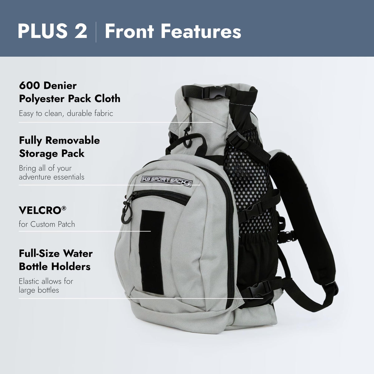 Small Light Grey Backpack-Style Dog Carrier N289