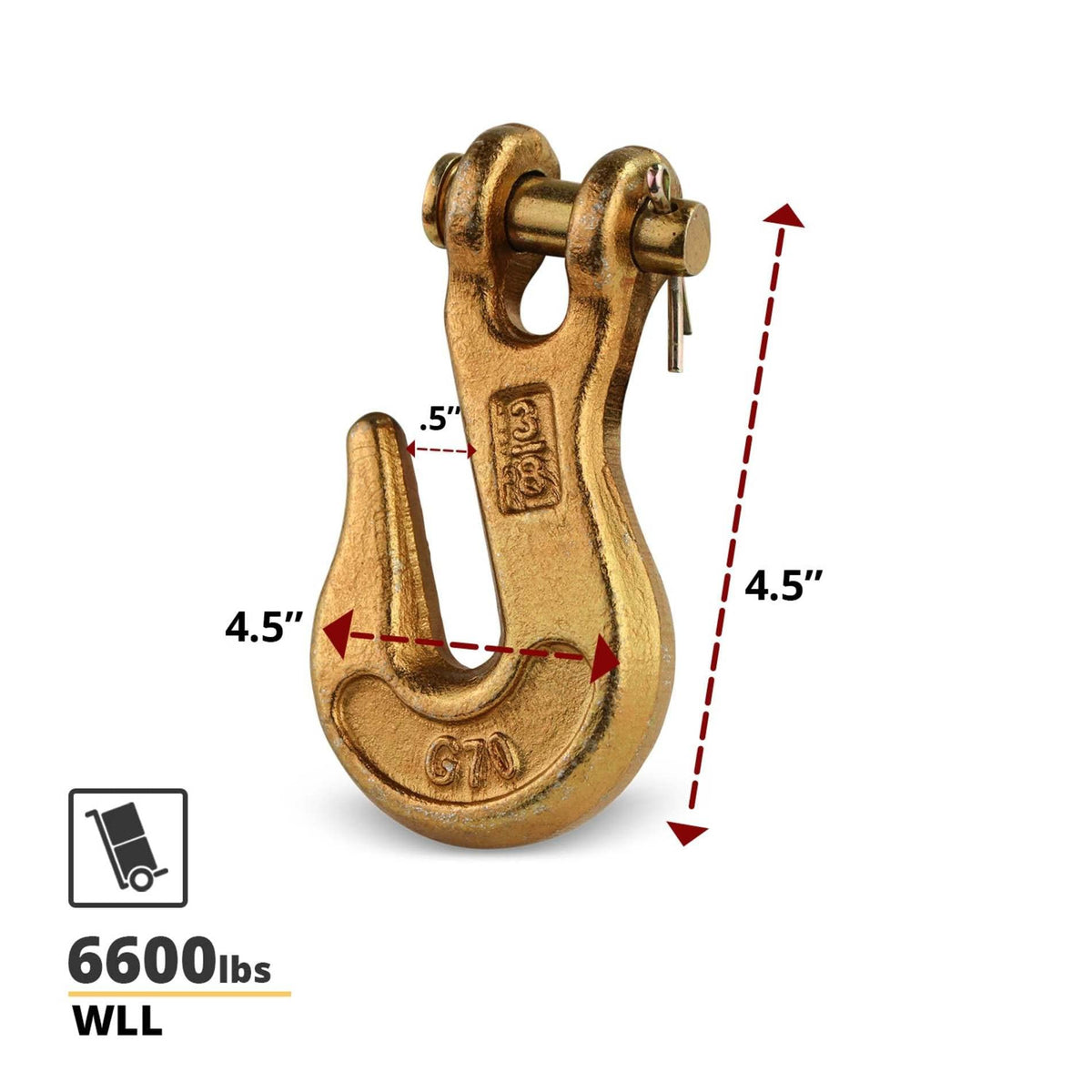 3/8 Clevis Hook G70 4 Pack D667705