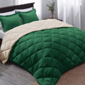 Forest Green King Size Reversible Down Alternative Comforter Set E4469