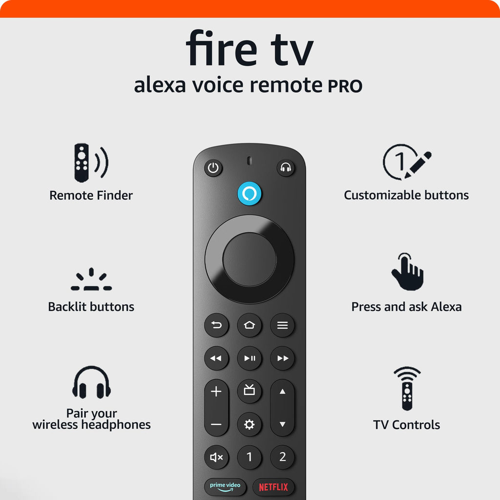 Alexa Voice Remote Pro with Remote Finder and Backlit Buttons D49433