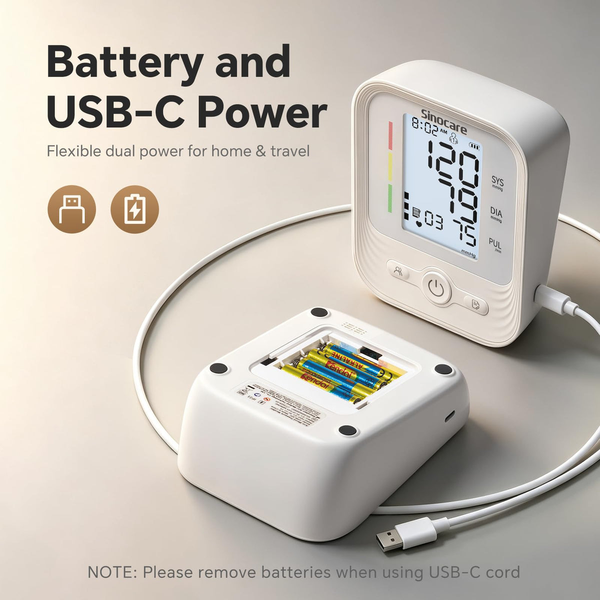 Upper Arm Blood Pressure Monitor with Adjustable Cuff T506924