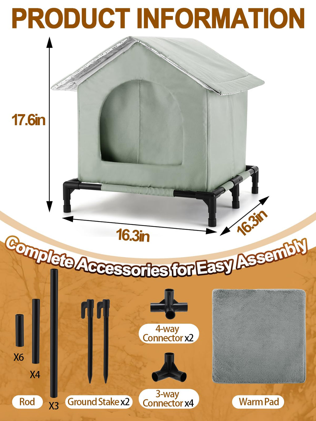 Weatherproof Outdoor Cat House C22255