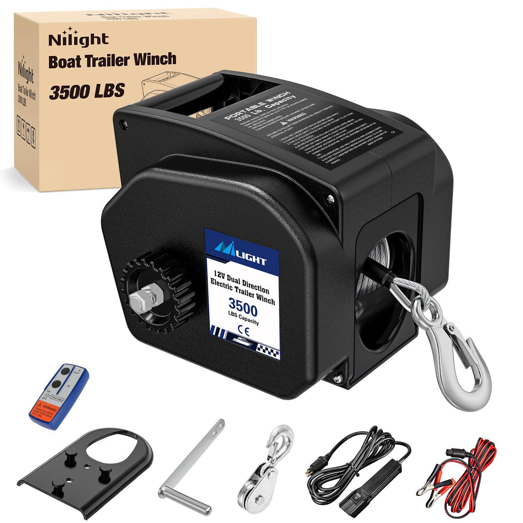 3500 lbs Portable Electric Boat Trailer Winch Y771