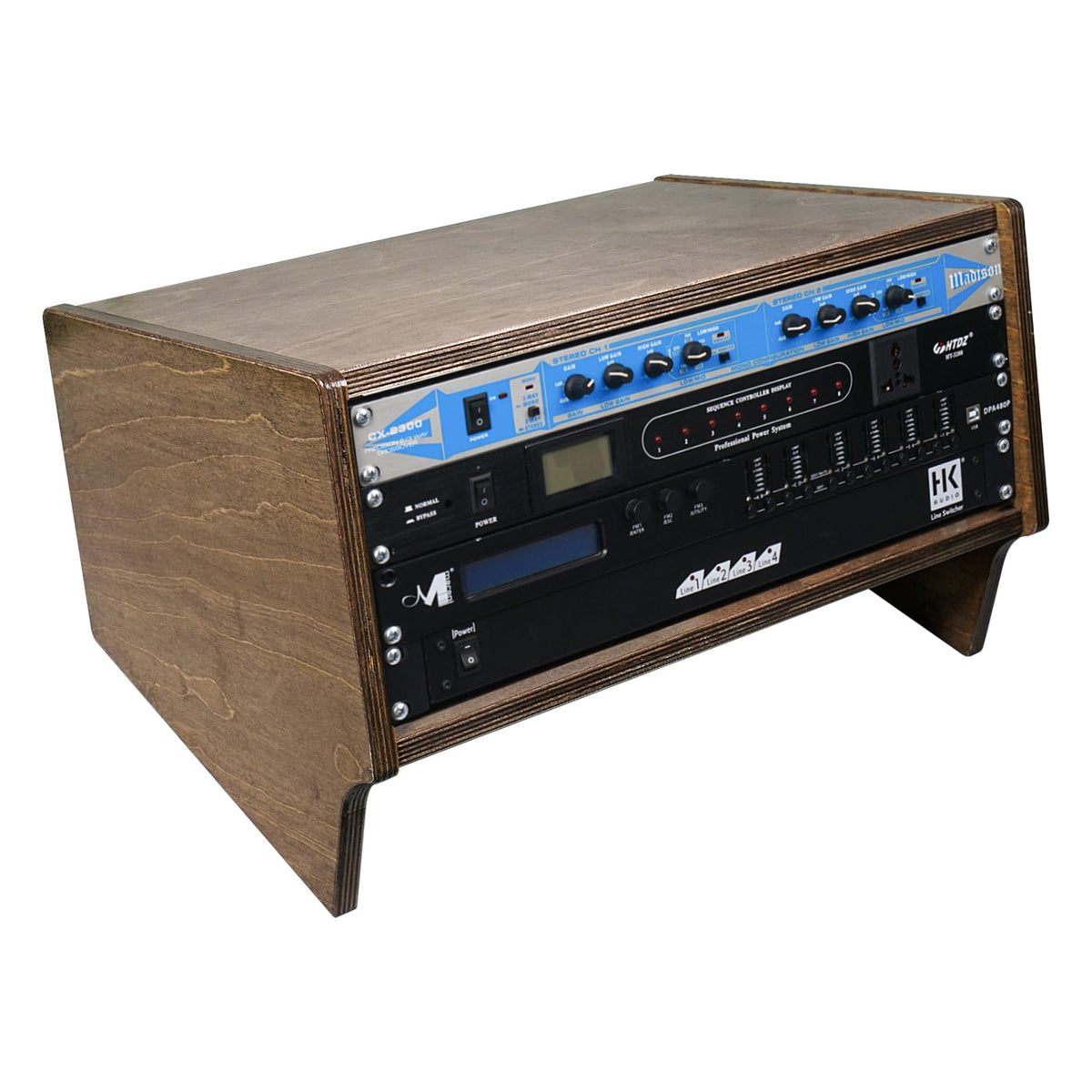 4U Angled Desktop Studio Rack with Baltic Birch Plywood T640946