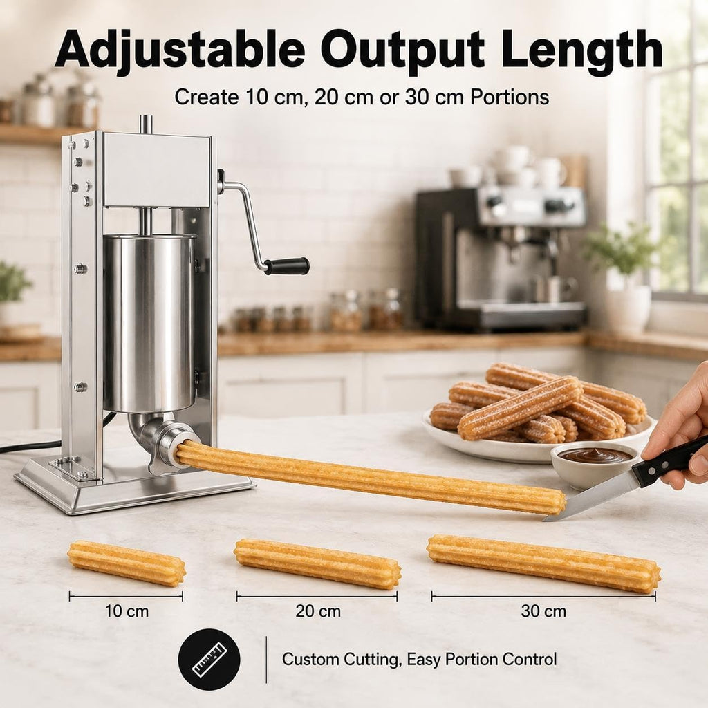 Vertical Sausage Stuffer and Churro Machine Combo, 304 Steel, 3L/5L/7L C3124