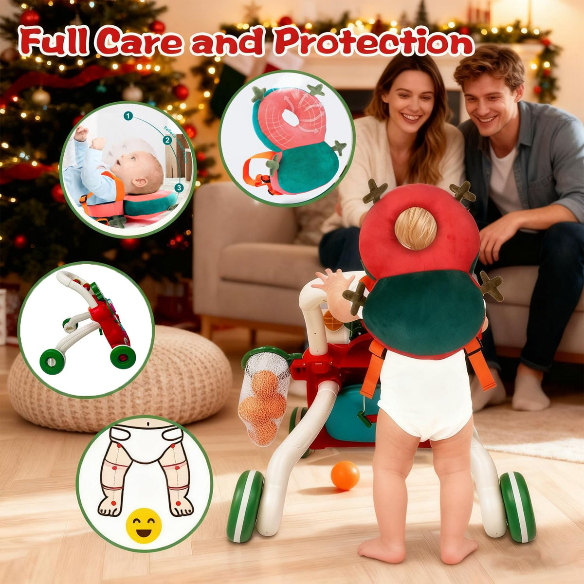 Baby Walker Toys Set with Head Protector Backpack Z349