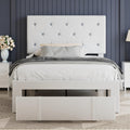 Twin Size Upholstered Bed Frame with Storage Drawers M643391