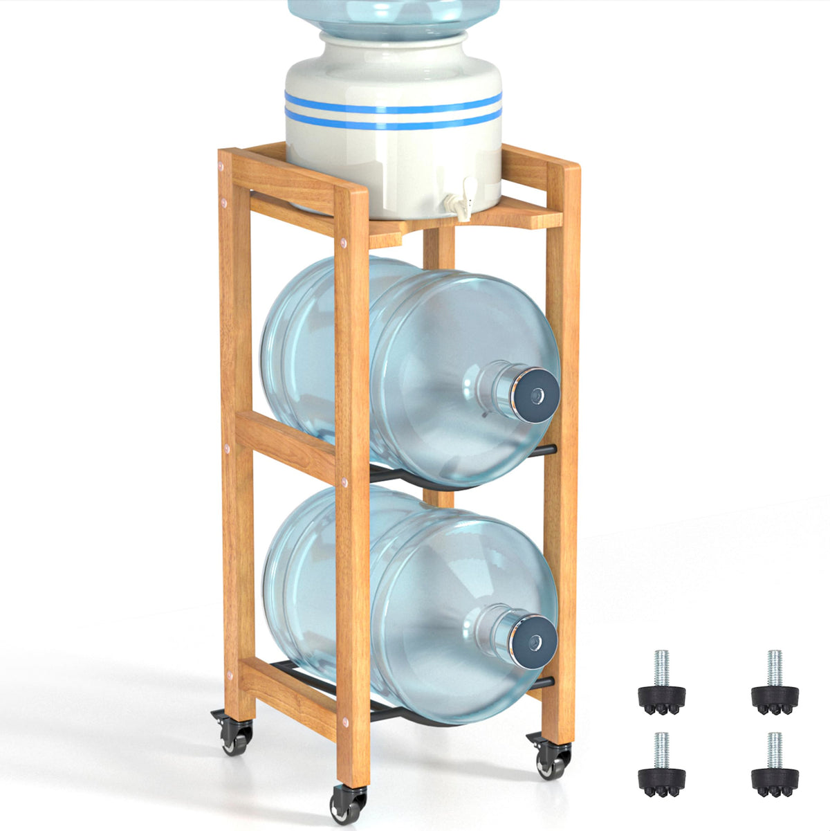 5 Gallon Water Jug Holder with Wheels Q81509