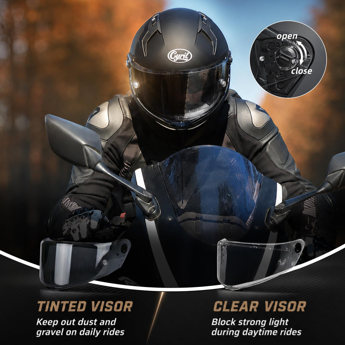 Full Face Motorcycle Helmet DOT Approved C838