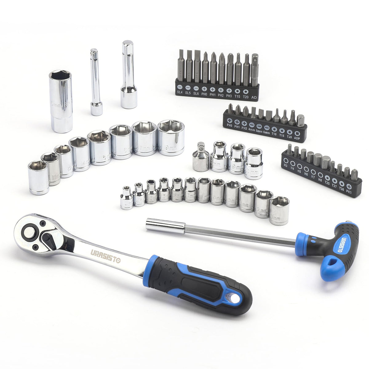168-Piece Socket Wrench Hand Tool Kit with Toolbox C3454