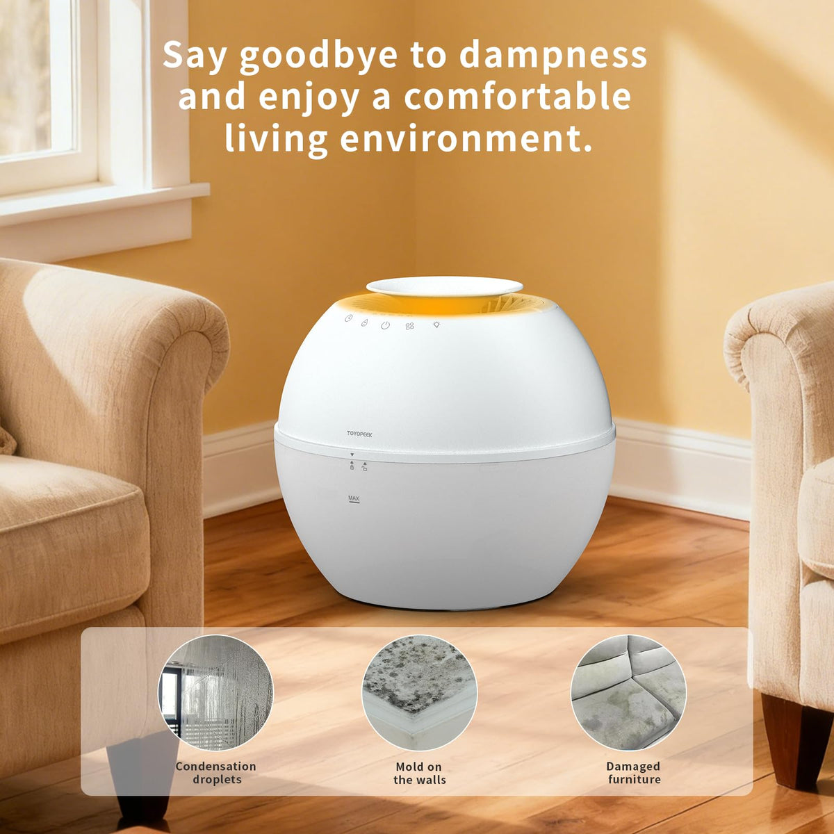 2-in-1 Dehumidifier & Humidifier with Purifier, 101oz Tank K539386
