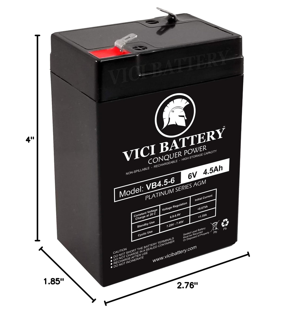 6V 4.5 Amp Rechargeable Battery L81827