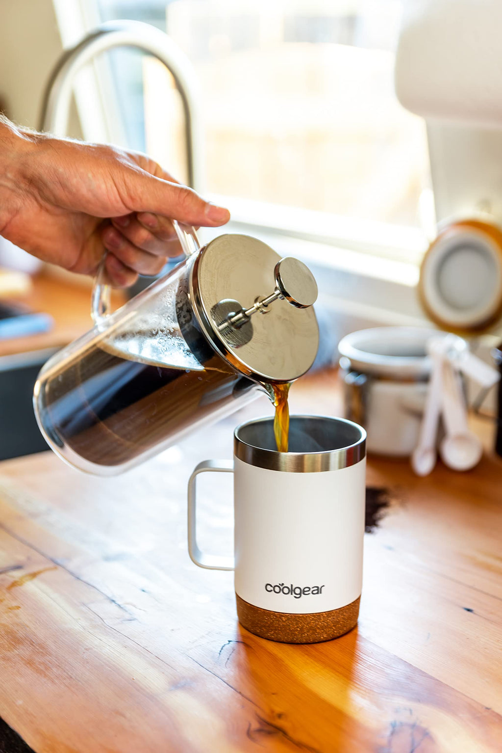 Stainless Steel Copper Lined Mug with Handle 2 Pack 16 oz W570