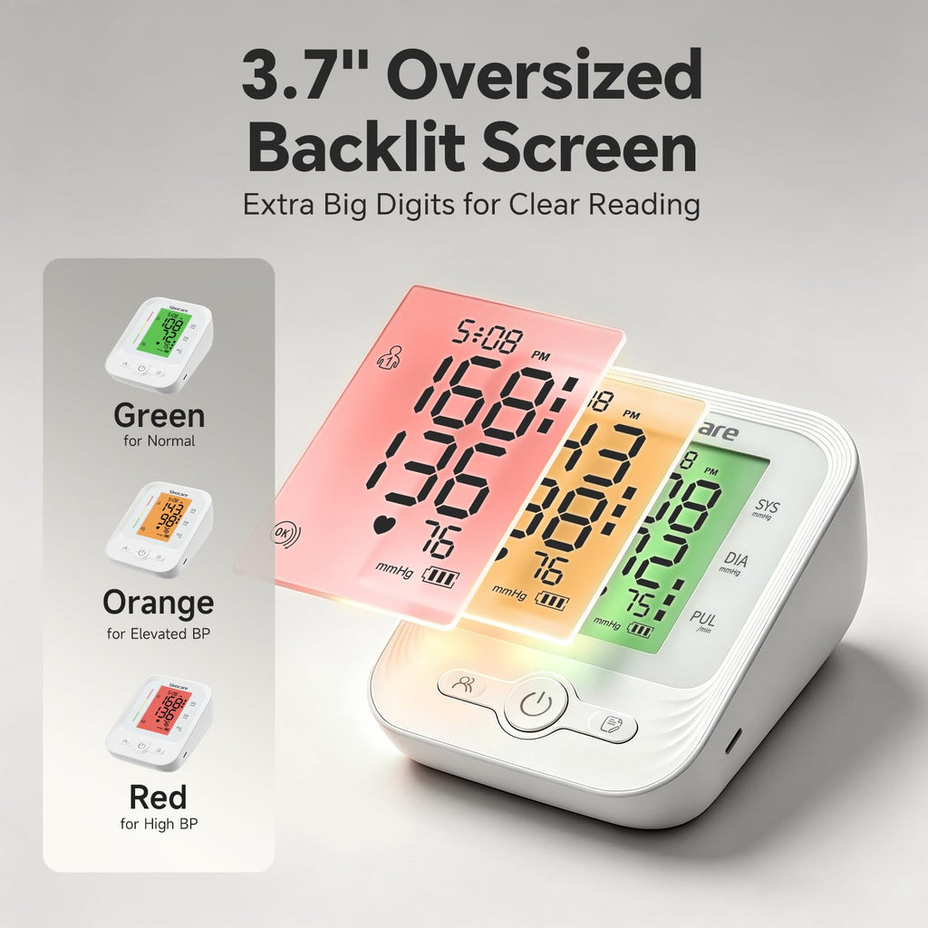 Upper Arm Blood Pressure Monitor with Adjustable Cuff T506924