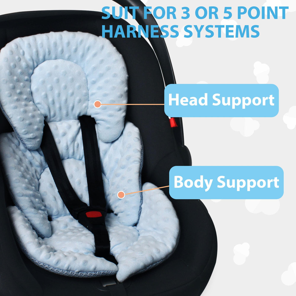 Infant Carseat Insert 2-in-1 Reversible Support Pad G3238