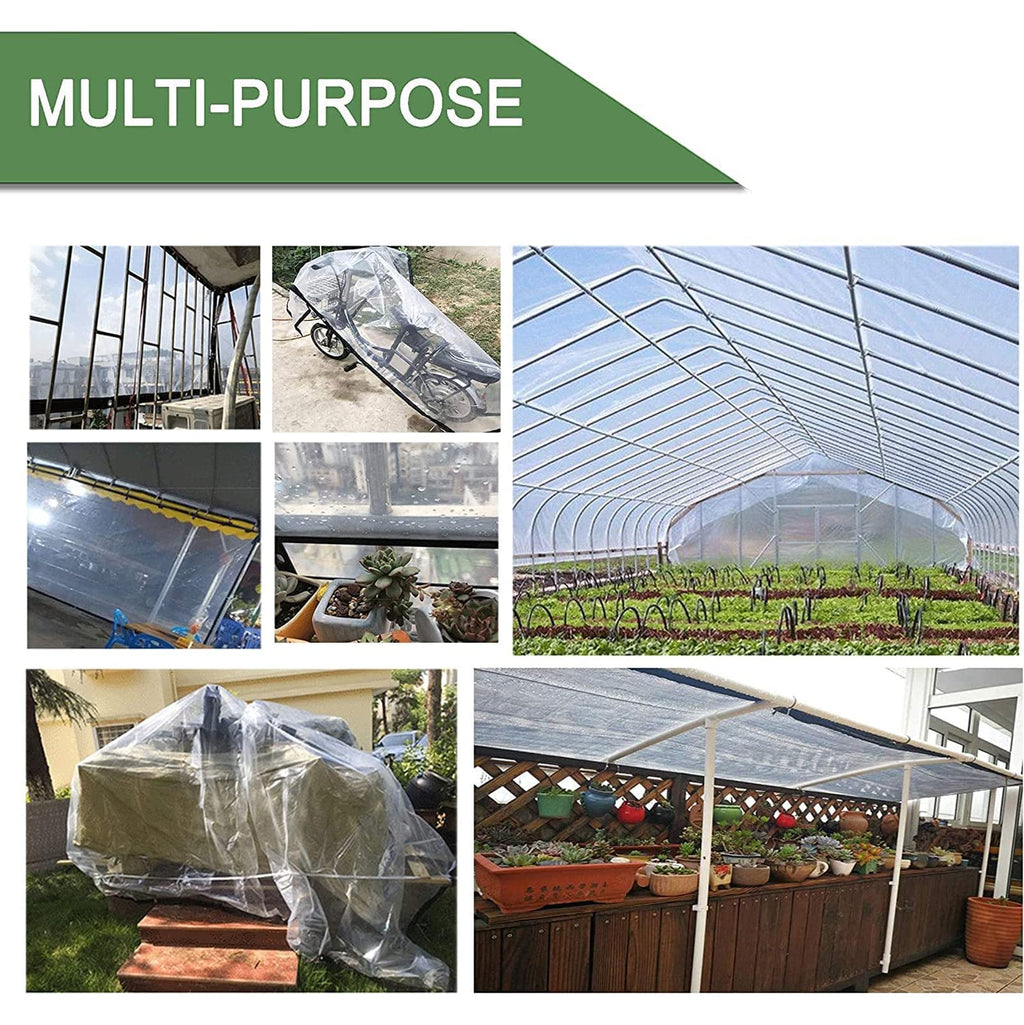 Heavy Duty Waterproof Clear 3x3ft Poly Tarp with Grommets V214067