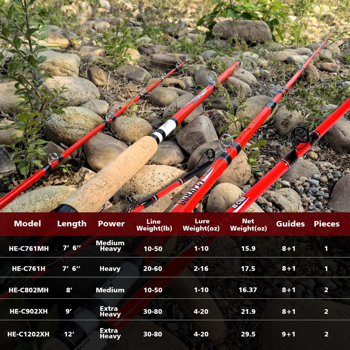Catfish Fishing Rods Portable Travel Casting Rod A862