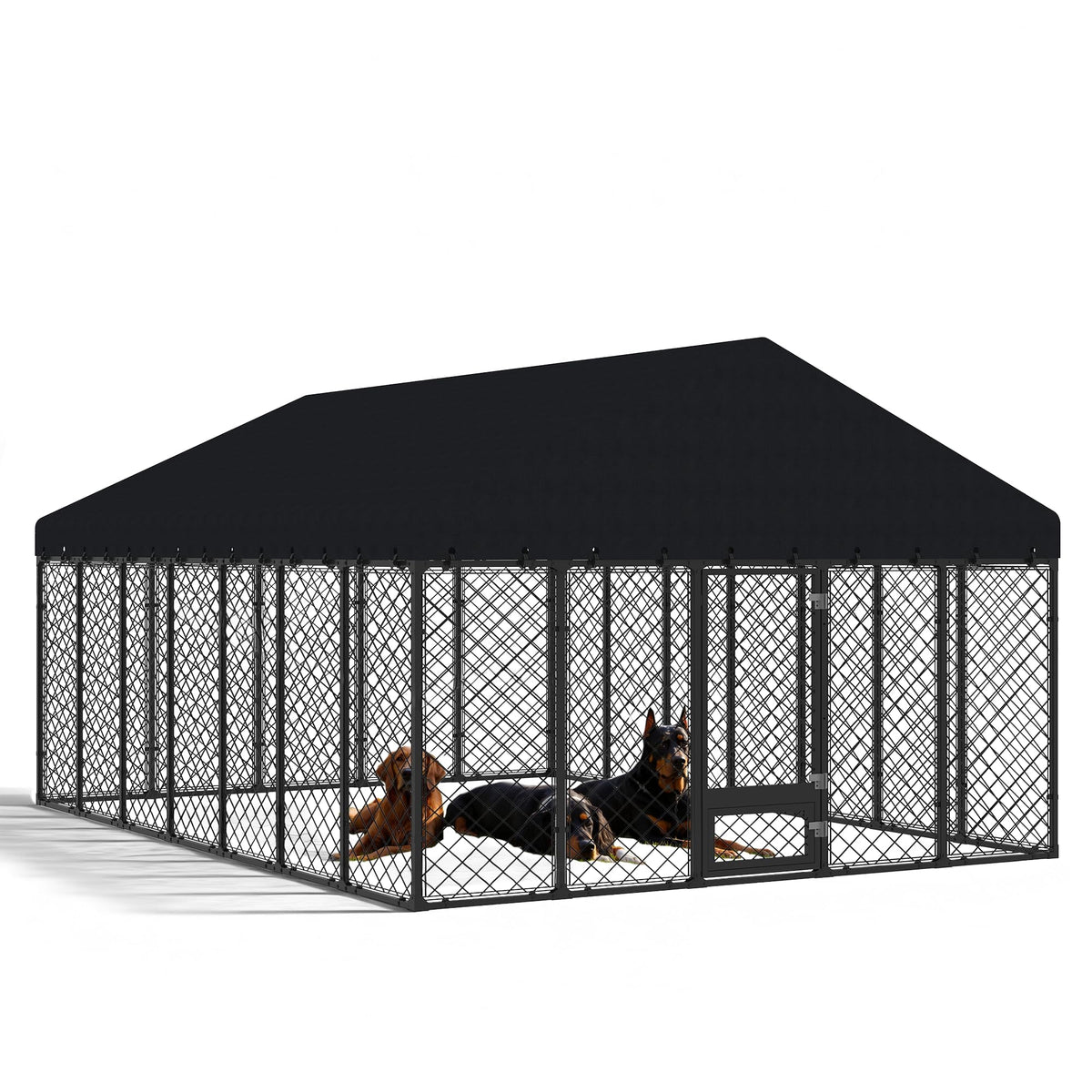 10x14FT Outdoor Dog Kennel with Roof T553